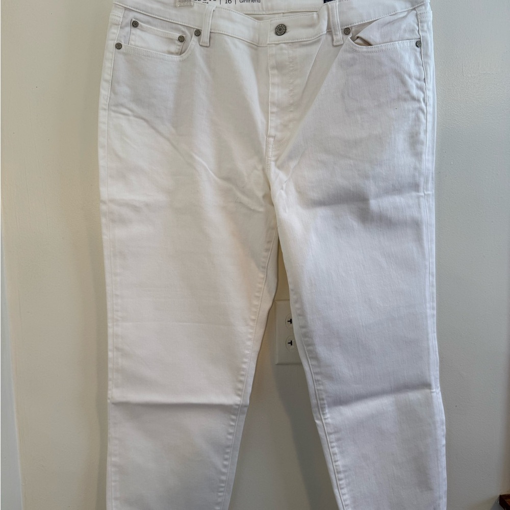 Talbots Women's Straight Leg White Jeans